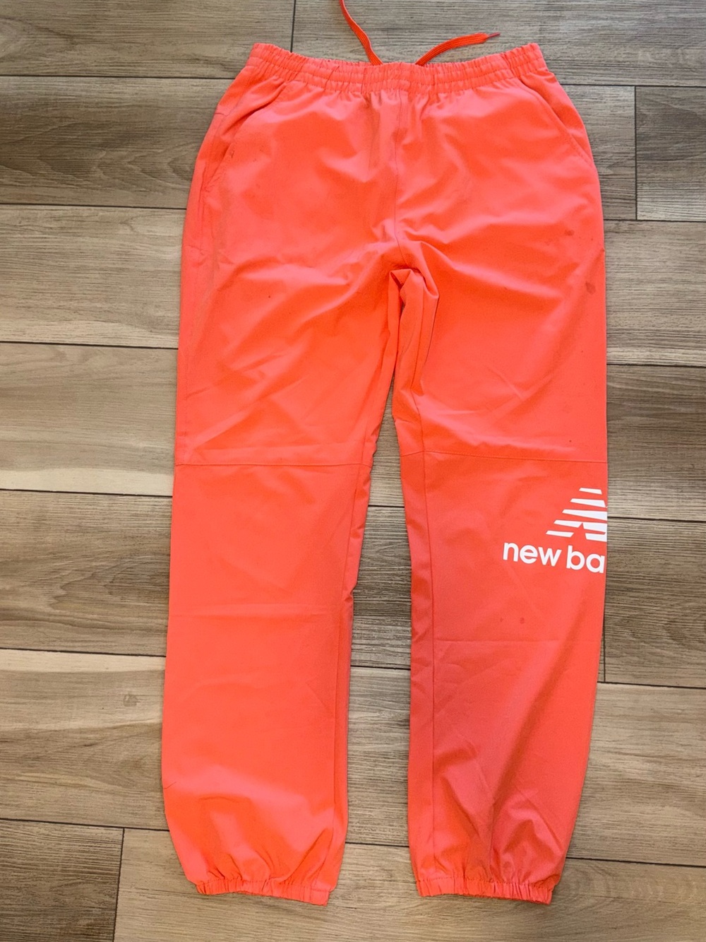 New Balance Mens Bright Neon Coral Joggers